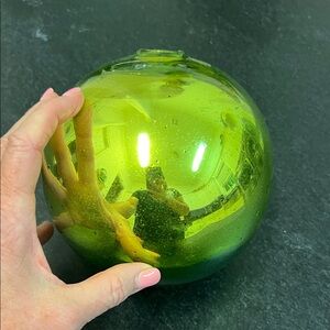 Vintage Green Glass Kugel